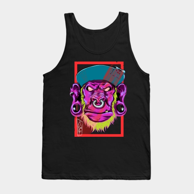 Monkey Street Tank Top by roodart_